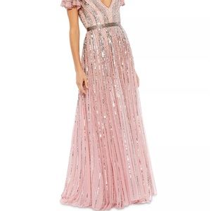 MAC DUGGAL heavily beaded NEW dress with tags! Size 6
